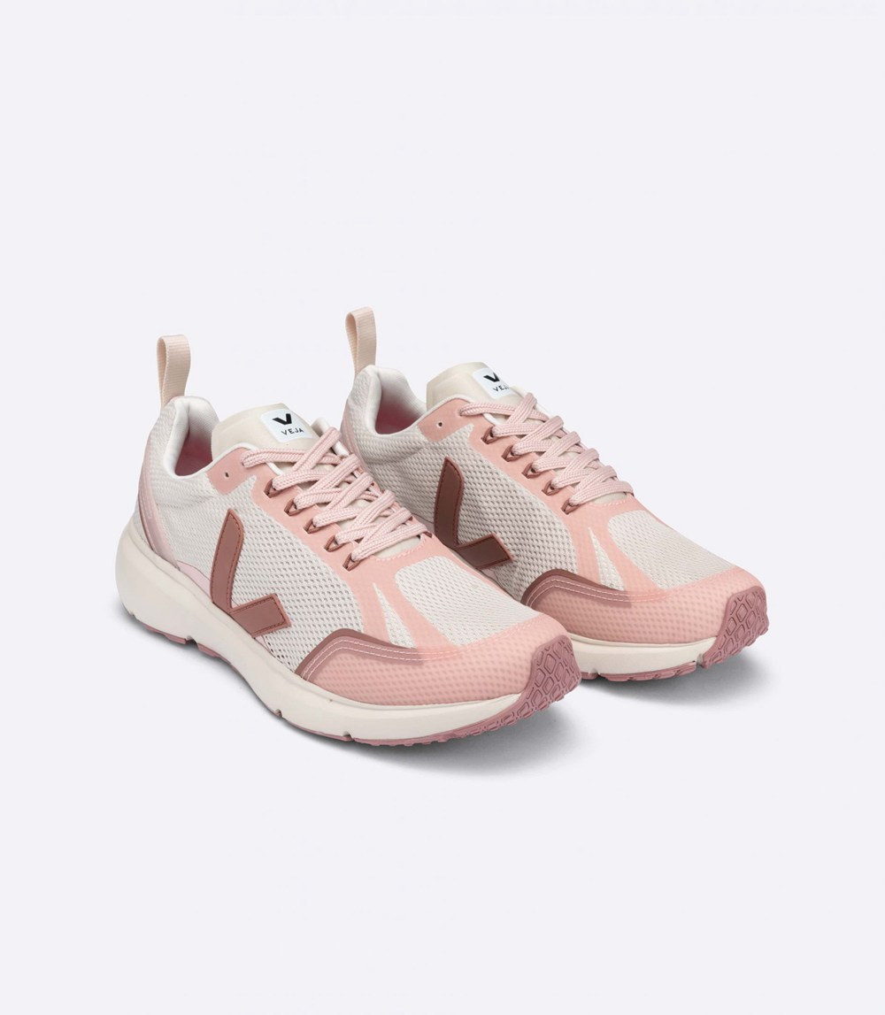 Veja Sneakers Womens - Condor 2 Alveomesh - Beige/Pink - 4917RJPGN